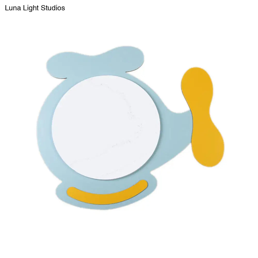 Children’s Led Ceiling Mount Light With Wooden Cartoon Pattern - Ideal For Kindergarten