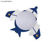 Children’s Led Ceiling Mount Light With Wooden Cartoon Pattern - Ideal For Kindergarten
