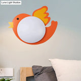 Children’s Led Ceiling Mount Light With Wooden Cartoon Pattern - Ideal For Kindergarten