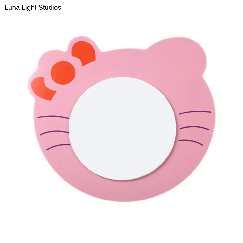 Children’s Led Ceiling Mount Light With Wooden Cartoon Pattern - Ideal For Kindergarten