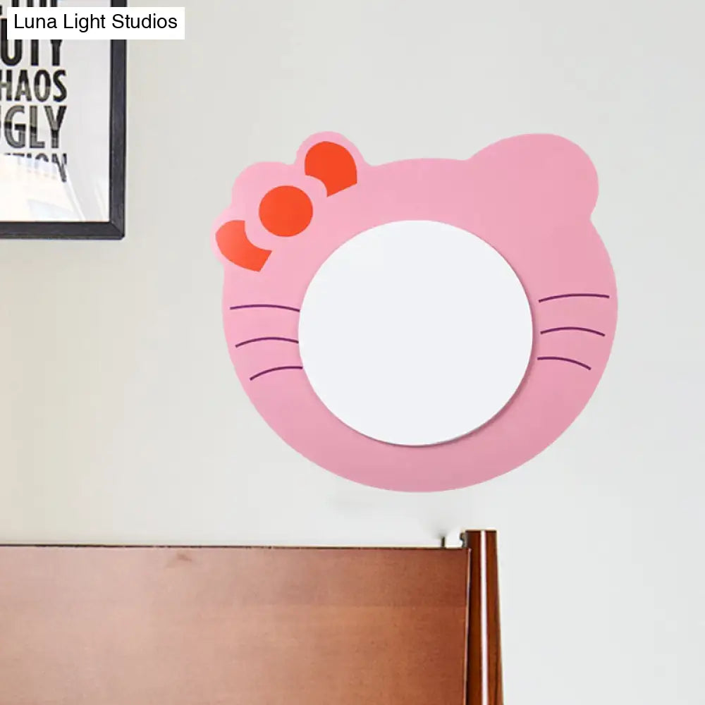 Children’s Led Ceiling Mount Light With Wooden Cartoon Pattern - Ideal For Kindergarten