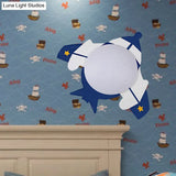 Children’s Led Ceiling Mount Light With Wooden Cartoon Pattern - Ideal For Kindergarten