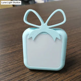 Childrens Light-Sensing Night Light - Gift-Shape Blue/Pink Plug-In Led Wall Lamp For Bedroom