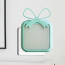 Childrens Light-Sensing Night Light - Gift-Shape Blue/Pink Plug-In Led Wall Lamp For Bedroom Blue