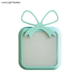Childrens Light-Sensing Night Light - Gift-Shape Blue/Pink Plug-In Led Wall Lamp For Bedroom