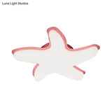Children’s Starfish Led Nursery Ceiling Light - Grey/Pink/Yellow Flush Mount Fixture