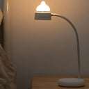 Childrens Usb Rechargeable Led Nightstand Light: White/Pink/Green Cat Rotating Table Lamp Green