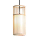 Chinese Style Bamboo Weaving Pendant Light - Wood Cage Hanging Lighting Fixture For Restaurants / 6