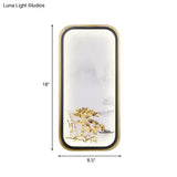 Chinese-Style Led Pine Tree Wall Mural Lights For A Rustic Guest Room