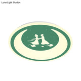 Chinese Valentine’s Day Led Flush Ceiling Light - Romantic Acrylic Lamp For Kid’s Bedroom