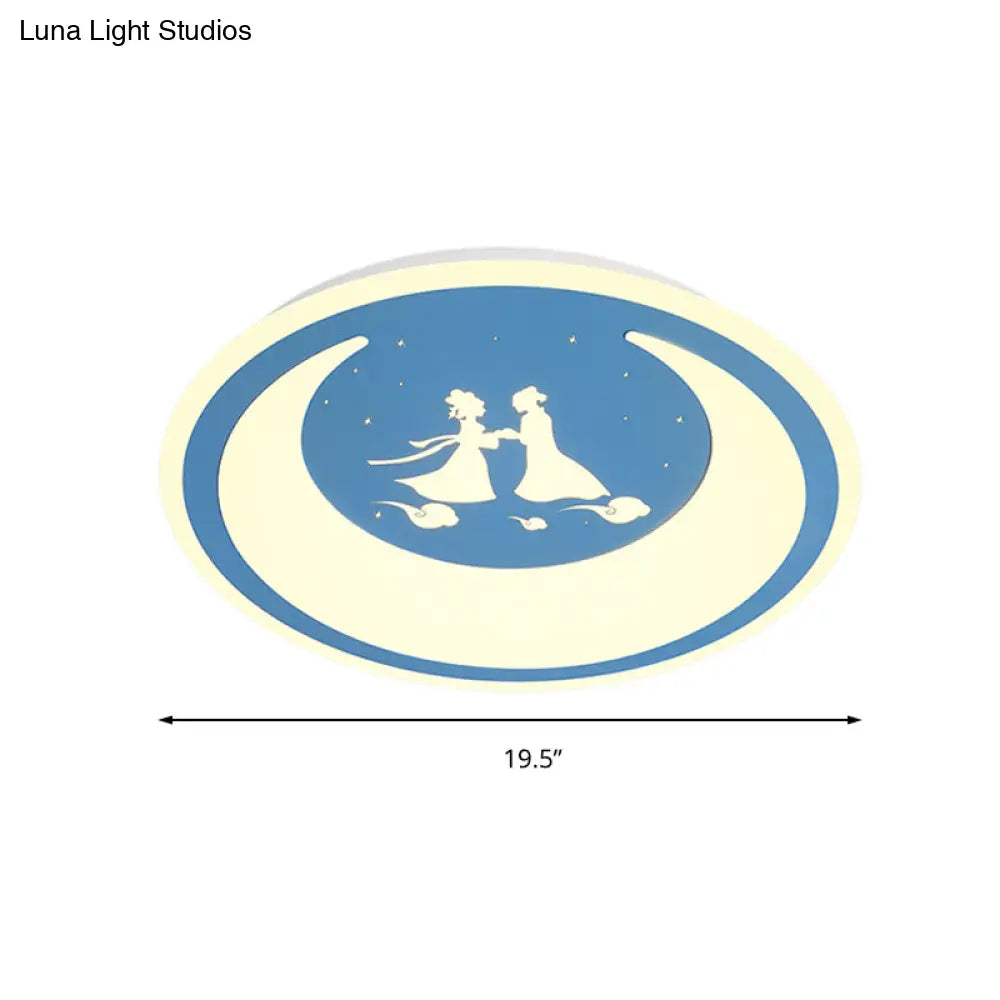 Chinese Valentine’s Day Led Flush Ceiling Light - Romantic Acrylic Lamp For Kid’s Bedroom