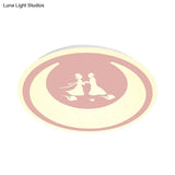 Chinese Valentine’s Day Led Flush Ceiling Light - Romantic Acrylic Lamp For Kid’s Bedroom