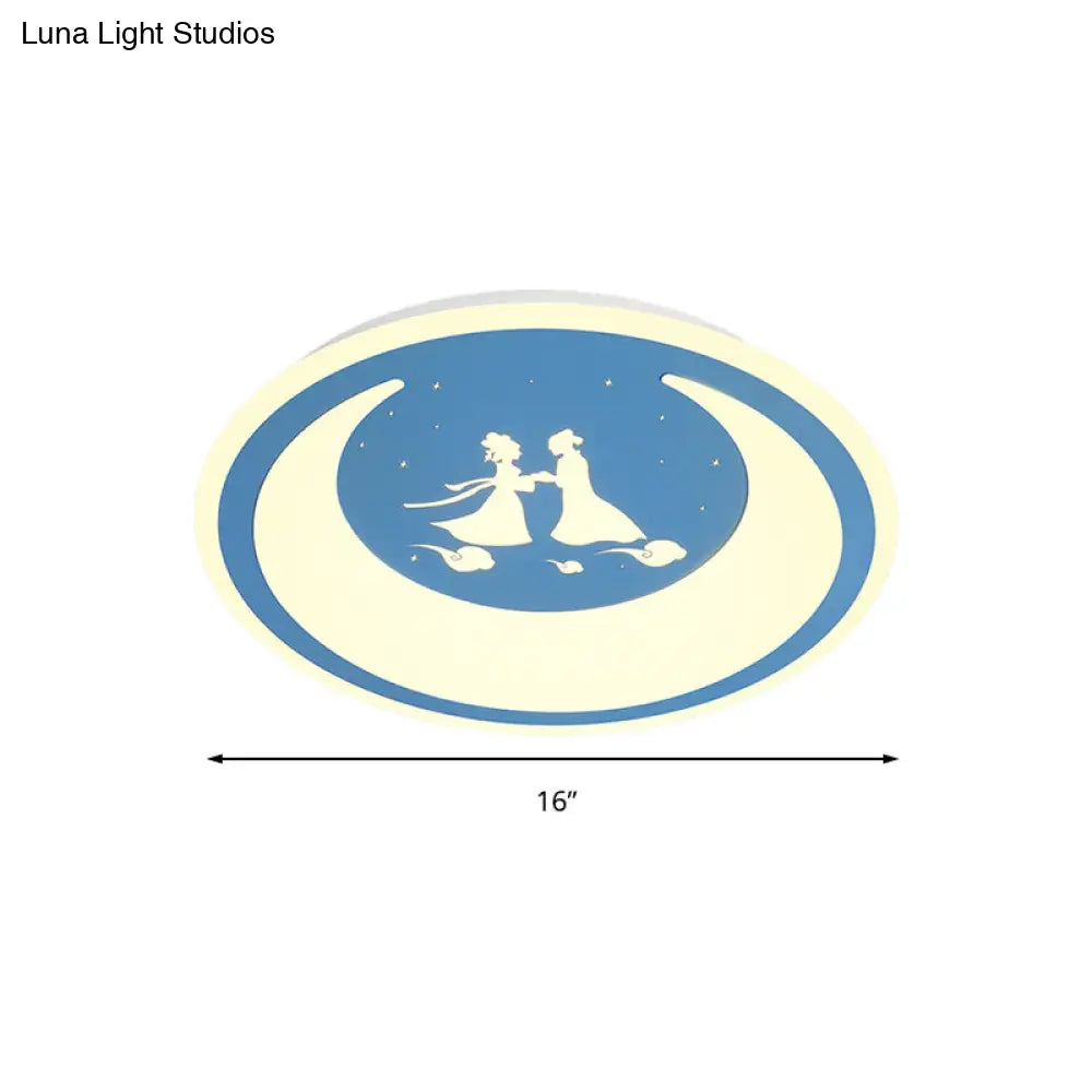 Chinese Valentine’s Day Led Flush Ceiling Light - Romantic Acrylic Lamp For Kid’s Bedroom