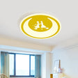 Chinese Valentine’s Day Led Flush Ceiling Light - Romantic Acrylic Lamp For Kid’s Bedroom