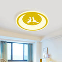 Chinese Valentine’s Day Led Flush Ceiling Light - Romantic Acrylic Lamp For Kid’s Bedroom