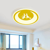 Chinese Valentine’s Day Led Flush Ceiling Light - Romantic Acrylic Lamp For Kid’s Bedroom