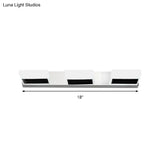 Chrome Wall Sconce With Brick Acrylic Shade For Bathroom Vanity - Choose From 2/3/5 Warm White
