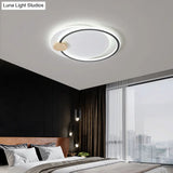 Circle Metal Flush Mount Ceiling Light - Simple Led Close To Lighting Fixture