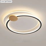 Circle Metal Flush Mount Ceiling Light - Simple Led Close To Lighting Fixture