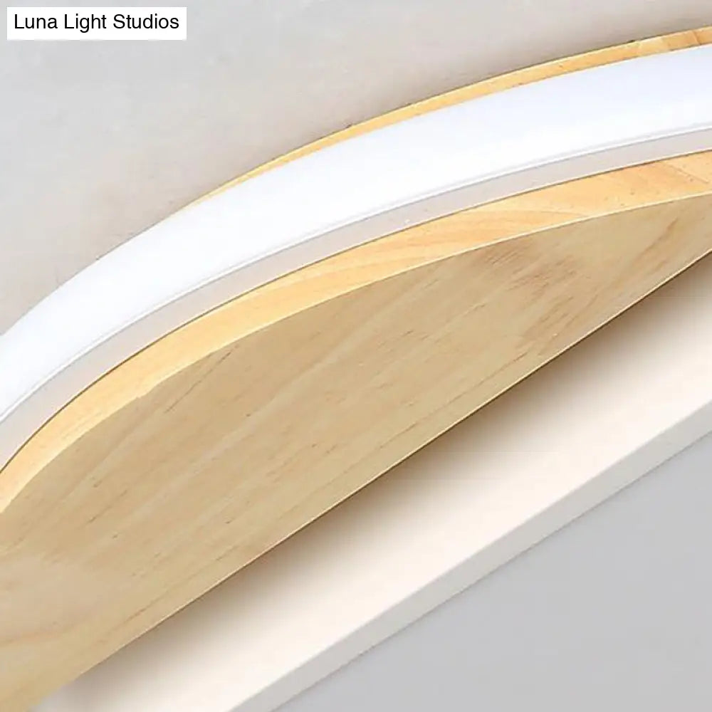 Circular Flush Mount Led Ceiling Light Fixture - Modern Acrylic Design 16.5’ Wide White/3 Color