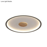 Circular Led Flushmount Ceiling Light In Black/Grey With Warm/White Lighting - 16.5/20.5 Diameter