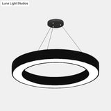 Circular LED Pendant Light in Black Lights