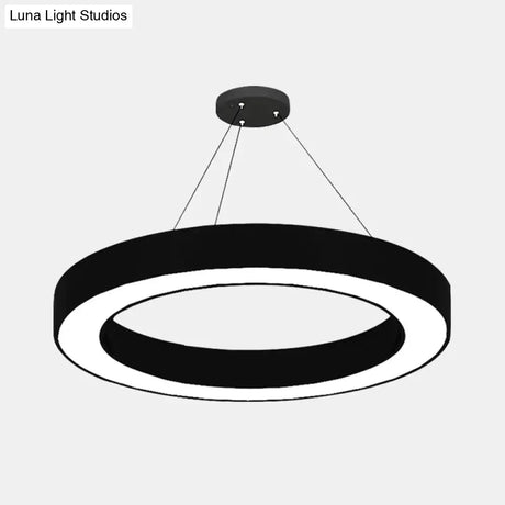 Circular LED Pendant Light in Black Lights