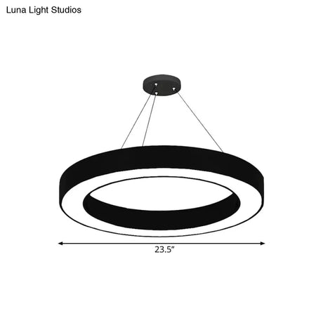 Circular LED Pendant Light in Black Lights