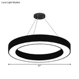 Circular LED Pendant Light in Black Lights