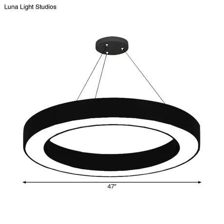 Circular LED Pendant Light in Black Lights