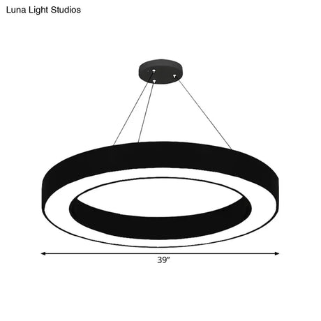 Circular LED Pendant Light in Black Lights