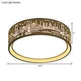 City View Acrylic Led Ceiling Light For Study Room - Stylish And Bright In White