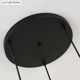 Classic Black Glass Bubble Pendant Light Fixture With 3 Lights For Living Room