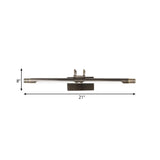 Classic Bronze Led Vanity Light In White/Warm 21/26 Width