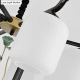 Classic Caged Hanging Chandelier - 6/8/10 Lights Black Metal Pendant Lighting Fixture