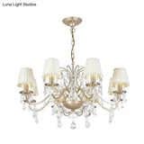 Classic Crystal Pendant Chandelier With Metal Gold Finish