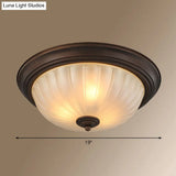 Classic Frosted Glass Dome Ceiling Light Fixture For Bedroom