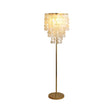 Classic Gold Shell Floor Lamp With Cascading Lighting For Living Room