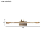 Classic Metal Led Bathroom Vanity Light In White/Warm With Bronze/Brass Sconce Available 3 Sizes