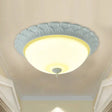 Classic Opaline Glass Led Flush Lamp Ceiling Fixture - White 16’/20.5’ Wide With Warm/White