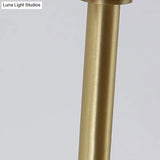 Clear Crystal Dome Wall Light Fixture - Modern Brass Finish 1/2-Light Living Room Lamp