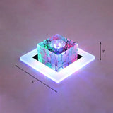 Clear Crystal Led Flush Mount Ceiling Light For Hallways And Corridors / 8’ Multi Color
