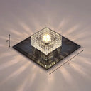 Clear Crystal Passage Led Flush Mount Ceiling Light - Simple & Sleek Design Black / Warm
