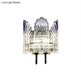 Clear Crystal Wall Sconce - Modern 2-Light Fixture For Living Room