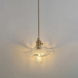 Clear Glass Pendant Lighting Fixture With Simplicity Shaded Hanging Light / H