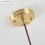 Clear Ribbed Glass Drum Pendant Lighting - Vintage 1-Light Lamp For Living Room