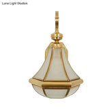 Clear/Textured White/Cream Glass Gourd Sconce Lamp - Bedside Wall Lighting Fixture