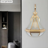 Clear/Textured White/Cream Glass Gourd Sconce Lamp - Bedside Wall Lighting Fixture