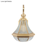Clear/Textured White/Cream Glass Gourd Sconce Lamp - Bedside Wall Lighting Fixture