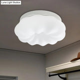 Cloud - Like Ceiling Lamp: Simplicity Led Flush Mount Fixture In 3 Colors 12’/18’ Width